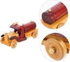 OUNONA Vintage Wood Car Model Ornament Miniature Desktop Automobile Decoration for Retro Room Decor and Stylish Wooden Craft for Living Room Bedroom Study and House