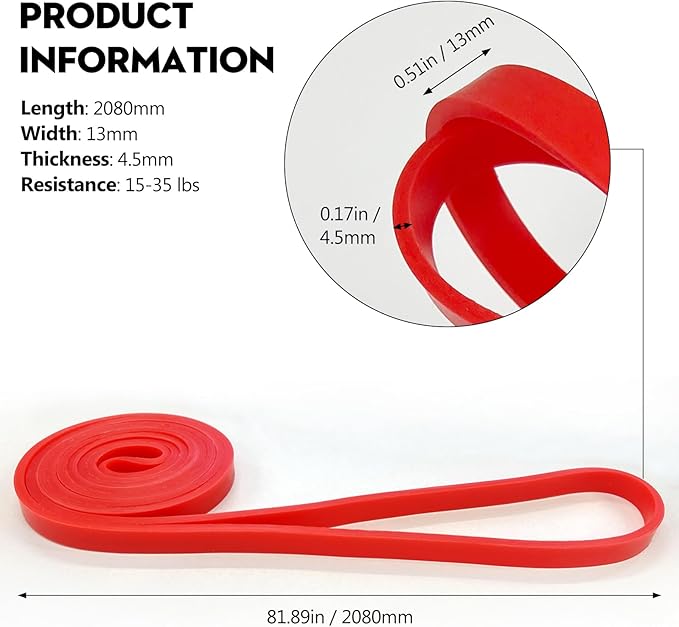 Yoga & Tension Resistance Band – Pull-Up Trainer for Strength, Chest Expansion, Flexibility & Endurance, 15-35 lb Resistance, Compact & Durable Fitness Tool