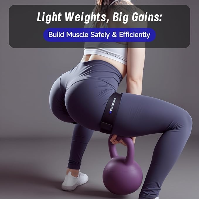MANUEKLEAR Blood Flow Restriction Bands for Women Glutes Leg, Booty Bands for Women Butt Lift, BFR Occlusion Thigh Bands for Workout Squat Hip Building