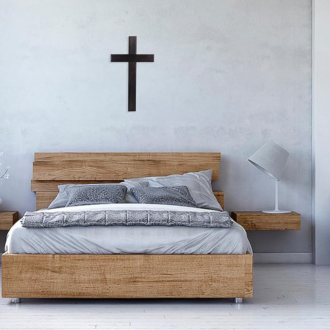BESPORTBLE 2pcs Wooden Cross Wall Decor for Home, Weddings, Parties, Christian Religious Meditation, Spiritual Wall Cross for Churches and Prayer Rooms, Black