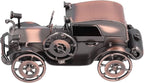 Vintage Car Model Metal Bronze Classic Exquisite Home Decorative Handicraft Ornament, Antique Car Decor for Living Room Office Shelf, Retro Toy Collectible Gift for Car