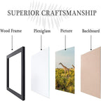 12x15 Picture Frame Black Set of 3,Wooden Frame 12x15 Wall Gallery Poster Photo frame with Durable Shatter Resistant Plexiglass for Wall Mounting Family -friend- wedding best gift