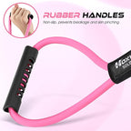 Resistance Bands, Figure 8 Resistance Band, Exercise Bands with Handles, Weights Workout Bands for Arms, Back, Shoulder, Leg, Physical Therapy, Pilates, Home Workout Equipment That Replace Dumbbells