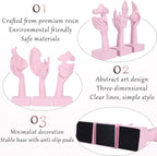 3 Pcs Thinker Large Statue Set - Pink Art Abstract Home Accent Figurines for Living Room, Bedroom, Shelves, Office Desktop, Coffee Table Decor, Gift for Women (3 Pcs Pink, 9")