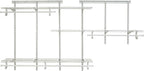 ClosetMaid ShelfTrack Wire Closet Organizer System, Adjustable from 5 to 8 Ft., With Shelves, Clothes Rods, Hardware, Durable Steel, White