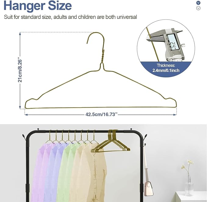 SPECILITE Wire Hangers 150 Pack, Metal Wire Clothes Hanger Bulk for Coats, Space Saving Metal Hangers 16.7 Inch Ultra Thin Non Slip with Groove, for Standard Size Suits, Shirts, Pants, Skirts-Silver