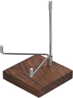 Hipiwe Rock Display Stand with Wooden Base Adjustable Metal Arms Display Stand Easel for Geode Mineral Agate Gemstones Fossils Plate and Photo,3.1"x3.1"x5"
