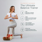 GIBBON SlackBoard - GiBoard Balance Board - Gift for Kids & Adults - 1 & 2 Line Options - Slackline Balance Trainer for Core Workouts, Standing Desk Exercise, Home Gym, Yoga & More