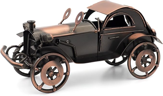 Metal Antique Car Decor, Classic Collectible Cars for Adults - Handmade Vintage Car Model for Man Cave, Garage, Home & Office - Car Lover Gifts