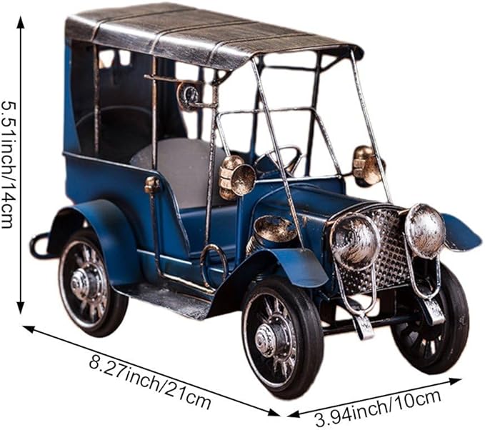 Vintage Iron Car Model Classic Vehicle Collectible Model Metal Retro Handicraft Art Vehicle Sculpture for Home Office Decor