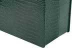 HofferRuffer Magazine Basket Holder, Foldable Magazine Rack, Document File Holder Organizer, File Folder, Newspaper Storage Bin Organizer for Home or Office (Green)