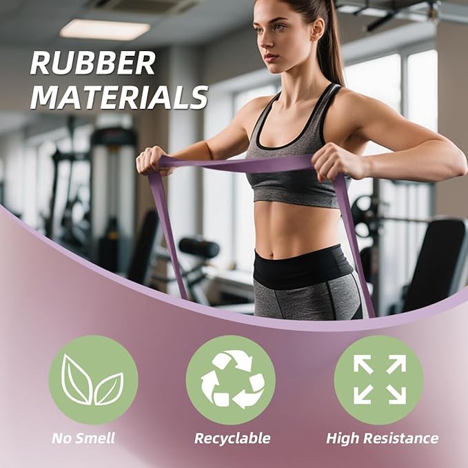 WHATAFIT Resistance Bands,Pull Up Assist Bands Set with Handles, Exercise & Workout Bands with Door Anchor for Men & Women – Home Fitness Equipment for Strength Training, Stretching