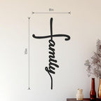 Bnesi Metal Wall Art Sign 4-Piece Set: Love, Faith, Family, Hope - 15 x 8 in Waterproof Religious and Spiritual Hanging Cross Wall Decor for Home Decoration