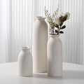 CEMABT White Ceramic vase Set-3 Flower vases for Decor,Modern Boho Farmhouse Home Decor,Decorative vase for Pampas Grass&Dried Flowers,idea Shelf,Table,Bookshelf