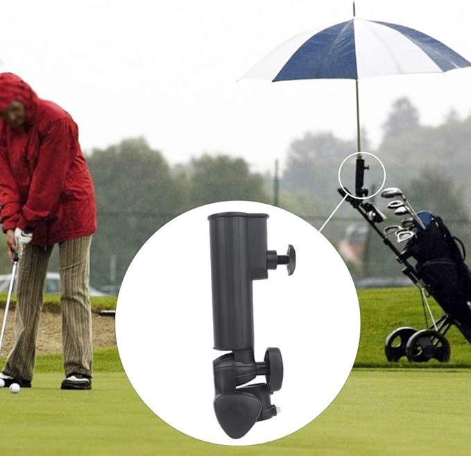 Push Trolley Cart Umbrella Holder Mount, Adjustable Cart Umbrella Stand Accessory