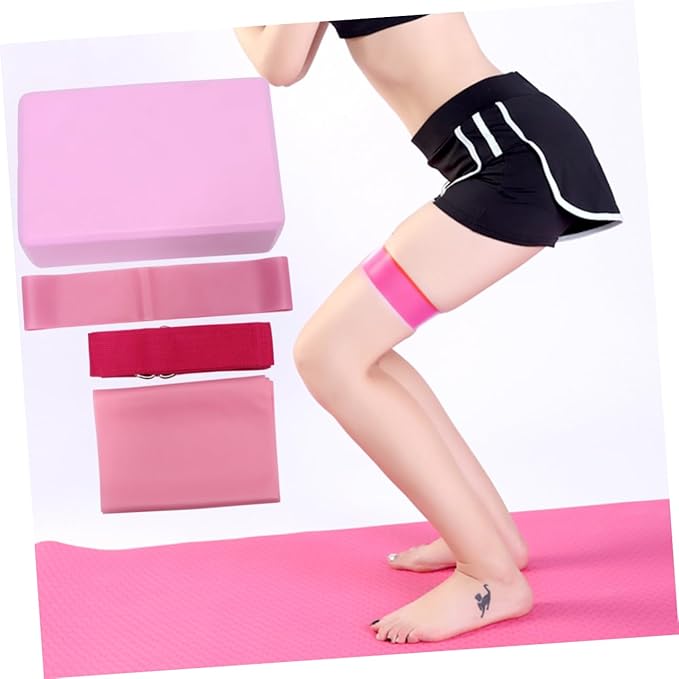 2 Sets Fitness Band Toolkit Yoga Mat Sweat Suit Sports Handle Suits Yoga Brick Yoga Equipment Resistance