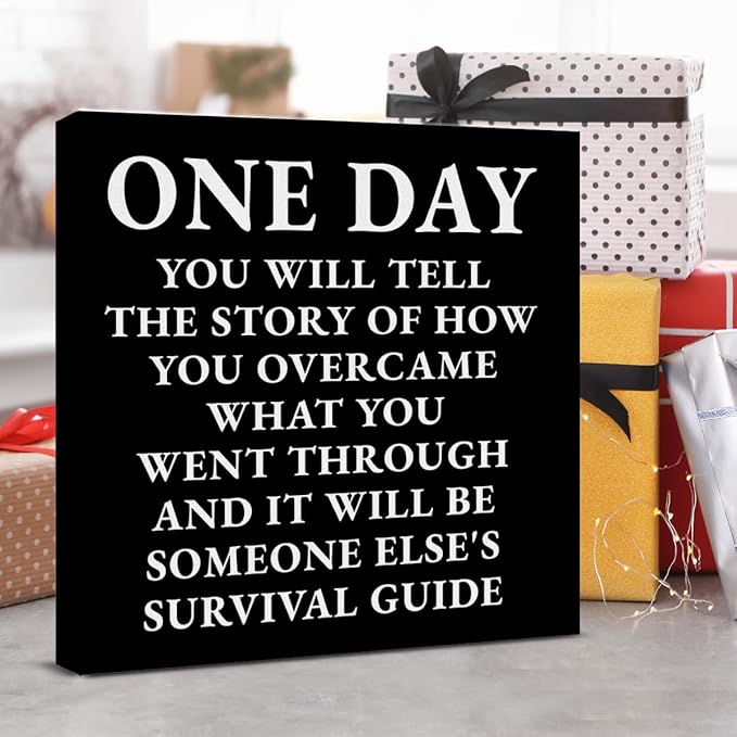 Inspirational Quotes Wall Art Decor, Black Office Decor for Men, Motivational Success Canvas Painting Positive Affirmations Posters Artwork for Home Office (8 X 8 Inches, Framed)