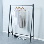 Black Modern Clothing Rack Metal,Retail Clothing Racks for Boutiques,Clothes Racks for Hanging Clothes,59in Industrial Iron Garment Rack