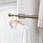 FIRJOY 12" Valet Rod for Closet Pull Out (2 Pack, Antique Brass)