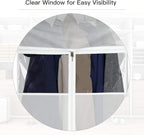 Zilink Hanging Clothes Bag Organizer 43 inch-2 Pack Large Garment Bags Suit Bag for Storage Hanging Clothes Cover for Suit Coats Dress Closet Storage (Hanger Not Included)