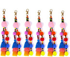 6Pcs Handcrafted Decorative Tassels for DIY Craft Home Décor Handmade Tassels Pink