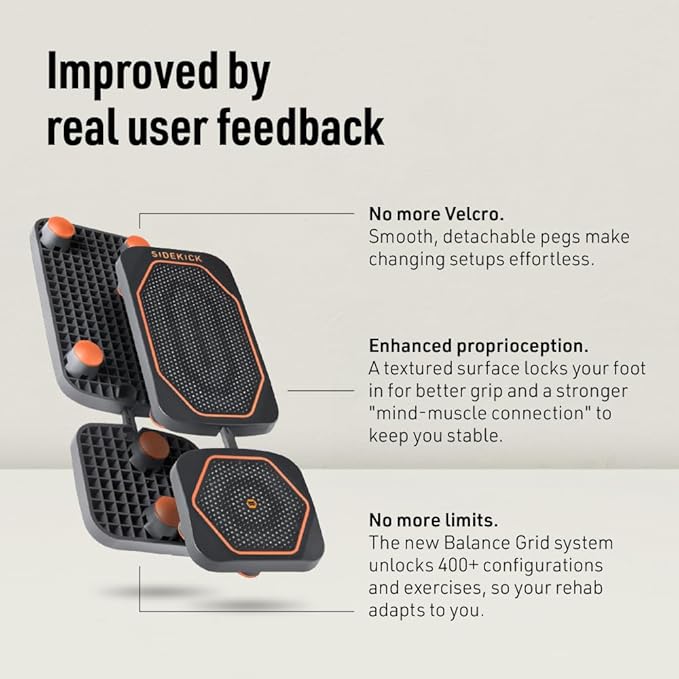 SIDEKICK AxisBoard Pro Balance Board for Foot & Ankle Rehab | Physical Therapy Training System for Ankle Sprains, Achilles Pain & Plantar Fasciitis | Includes PT Guide + Sidekick App