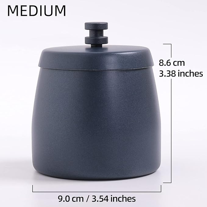 Ashtray with Lid for Cigarette, Stainless Steel Smokeless Odorless Windproof Ashtrays for Home Office Tabletop Outside Patio Outdoor Balcony(3.54''x2.8''x3.38'')