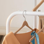SINGAYE Clothing Rack Garment Coat Racks Drying Metal Freestanding for Hanging Clothes Portable With Wheels Closet for Laundry Bedroom White