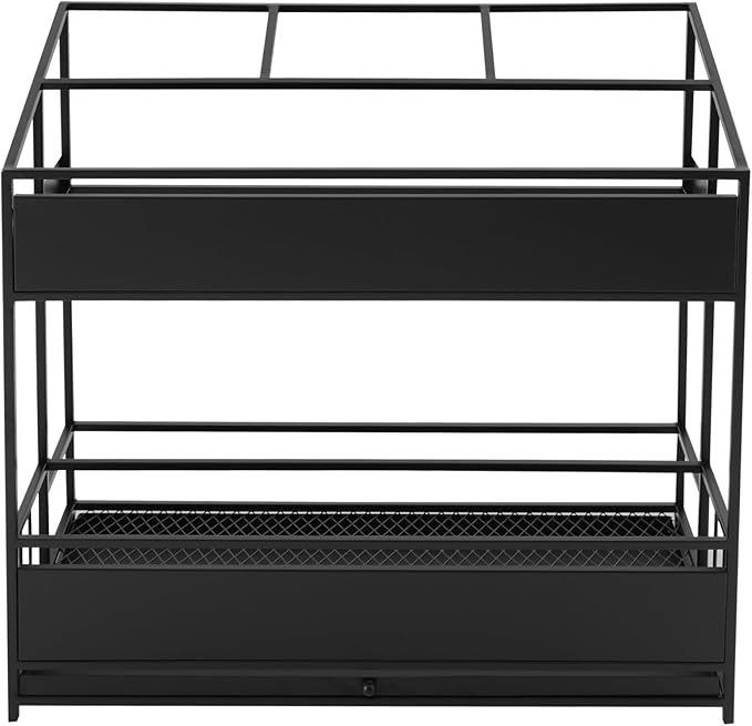 Commercial Metal Umbrella Stand Rack – Heavy Duty Free Standing Organizer with Removable Drip Tray, Entrance Umbrella Organizer for Entryway Home Office Hotel, 26.8x12.6x27.6in (Black)