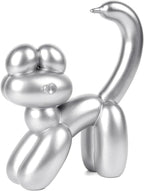 Cute Balloon Cat Statue Decor - 7.8 Inch Modern Cat Statue Ornament, Home Crafts Living Room Desktop Bedroom Sculpture Decoration (Silver, Small)