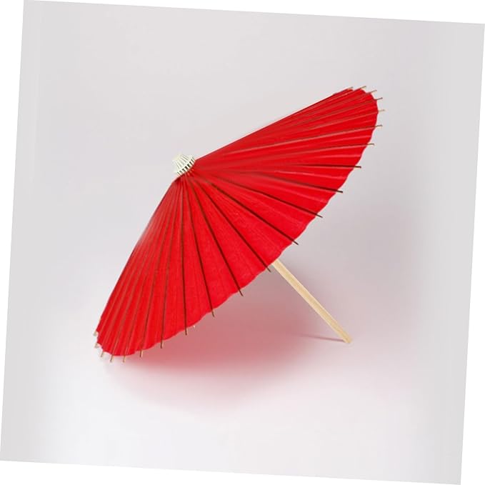 Parasol Umbrella Frames 2pcs Oil Paper Stands Stage Paper Umbrellas Bracket for Display Random Color