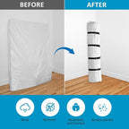 Mattress Vacuum Bag for Queen and Full Size, 78.7x98.4in Space Saver Mattress Vacuum Seal Bag with 4 Straps Dual-Zip Seal Mattress Compression Bag for Memory Foam Mattress Moving Transport Storage