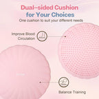 Wobble Cushion, Extra Thick Wiggle Seat for Sensory Kids, Non-slip Balance Disc with Inflation Pump for Adults Core Strength, Posture Improvement & Physical Therapy (13.5in/34cm)