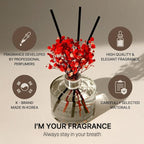 COCODOR Flower Reed Diffuser Set / 6.7oz / Pure Cotton/Scent Diffuser with Sticks Home Fragrance Reed Diffuser for Bathroom Shelf Decor for Women