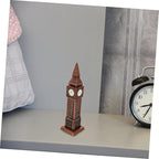 4pcs Vintage Alloy Model Sculpture Landmark Decor for Home Office Decorative Building Ornament in Antique Finish