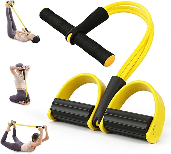 21 Fitness Resistance Bands with 4 Tube Pedal Ankle Puller, 2026 New Multifunction Elastic Yoga Resistance Band, Stretching Bands for Home Gym Use