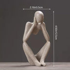 Thinker Statues And Sculptures, Sandstone Resin Thinker Statue Ornaments, Abstract Style Sculptures, Housewarming Gifts, Housewarming Decorations, Living Room Dining Desk Decorations(Middle, Small)