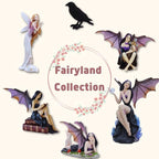 Comfy Hour 7" Dark Fairy Sitting on Skull Figurine, Gothic Fantasy Statue with Mystical Wings, Unique Home Office Desktop Decor Accent, Polyresin Artisan Crafted Sculpture, 1 Unit