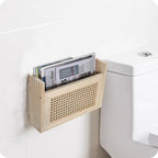 BTSKY Wooden Hanging Magazine Rack, Wall Mounted Magazine Holder Modern Rattan Hollow-out Design Mail Organizer, Assembly File Holder Letter Holder Wall Rack for Home & Office - 15x4x9.9 Inch