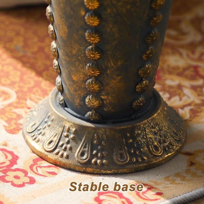 Vintage Wrought Iron Umbrella Stand, Distressed Umbrella Holder with Handle, Floor Standing Umbrella Storage, Multi-scene Umbrella Basket for Entryway, Living Room