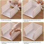XL Stackable Plastic Storage Basket, 4 Packs closet storage bins for clothes sweater organizer for closet Folding closet organizers and storage Closet Shelf Storage Container for Cupboard Bedroom 4XL