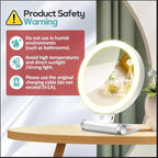 B Beauty Planet Magnifying Mirror with Light 30X, Double-Sided 1X/ 30X Magnifying Makeup Mirror with Tweezer, 2000mAh 3 Colour Modes with Adjustable Brightness,Foldable Travel Mirror(9" L x 7" W)