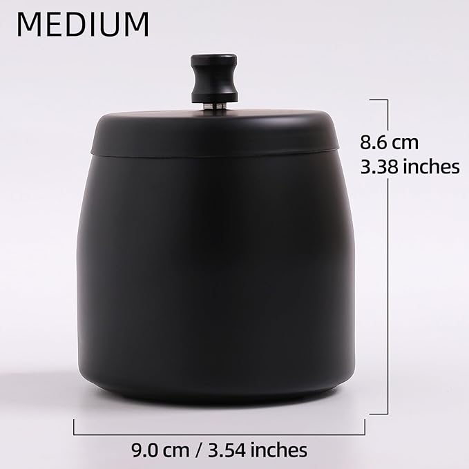 Ashtray with Lid for Cigarette, Stainless Steel Smokeless Odorless Windproof Ashtrays for Home Office Tabletop Outside Patio Outdoor Balcony(3.54"x3.0"x3.38")