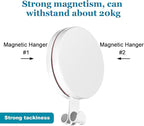 Jetec 6 Pcs Magnet Hooks Magnetic Wreath Hanger Wreath Holder for Fridge Refrigerator Metal Door Glass Door Surfaces Keys Kitchen Home Christmas Party Hanging Supplies Decoration(White,2.7 Inch)