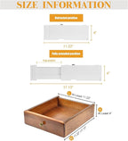 4 Pack 4" High Drawer Dividers, 11"-17" Expandable Drawer Organizer For Clothes, Dresser Drawer Organizer, Drawer Separators for Baby Clothes, Vanity, Kitchen and Office Storage, Warm White