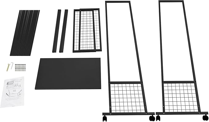16-Layer Scarf Display Stand, Rolling Scarf Organizer Holder Hanging Rack with Wheels & Storage Basket for Retail Store Boutique Display Bedroom, W26.5*D16.9*H59in (Black)