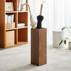 HOMSFOU Umbrella Stand Wood Umbrella Holder Farmhouse Bucket Square Wooden Holder Canes Walking Sticks for Home Office Entryway 6.3" L x 6.3" W x 19.7" H