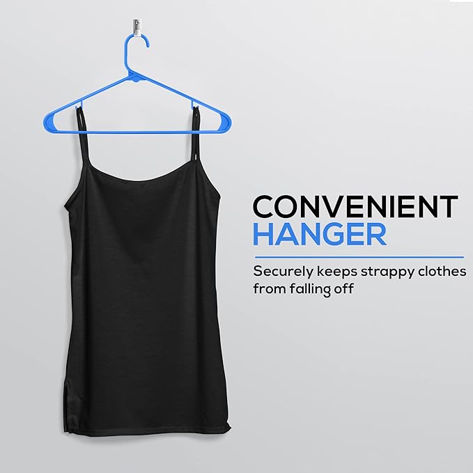 Utopia Home Plastic Hangers 30 Pack - Clothes Hanger with Hooks - Durable & Space Saving (Blue)