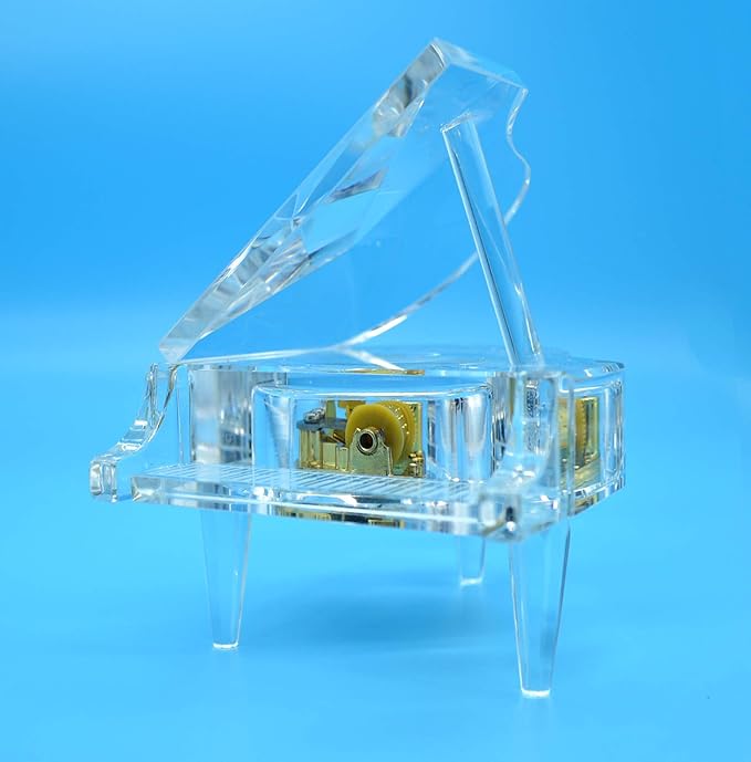 Sooharic Piano Music Box Crystal Song Fur Elise, Clockwork Mechanical Piano Toy Piano Ornament Classical Romantic Valentine Gift (for Elise)
