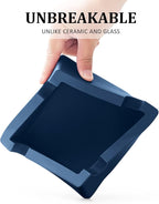 Cigar Ashtray with Large Wide Rests Suit for Any Gauge Cigars,Silicone Cigar Ashtrays for Outdoors Indoor Patio Outside,Unbreakable/Burn-resistant/Non-slip Ashtray (Navy Blue)